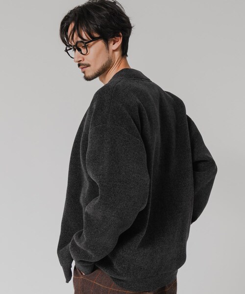 URBAN RESEARCH（アーバンリサーチ）の「モールニットカーディガン（カーディガン/ボレロ・メンズ・NAVY/CHARCOAL/KHAKI/BLACK・M/L）」の9枚目の写真