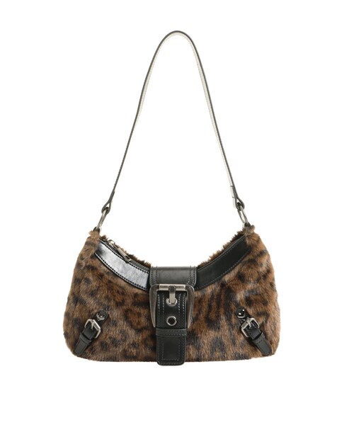 EMODA（エモダ）の「フェイクレザードッキングファーショルダーバッグ（ショルダーバッグ・レディース・ブラック/ブラウン/ライトミックス・F）」の3枚目の写真