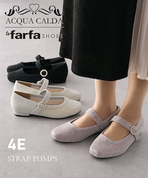 nissen | 【ゆったり幅広】la farfa SHOES（ラファーファ）ストラップパンプス（低反発中敷）（ワイズ４Ｅ）(パンプス)