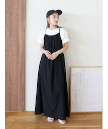 Ungrid | バックオープンギャザーキャミワンピース(ワンピース)