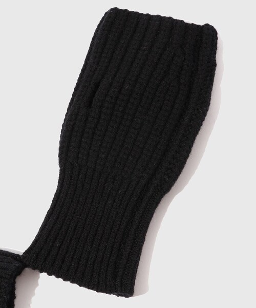ADAM ET ROPE'(アダムエロペ)の「【Etudes Studio/エチュードストゥディオ】RIBBED MITTENS STAR(手袋・メンズ・ブラック/ベージュ・F)」の7枚目の写真