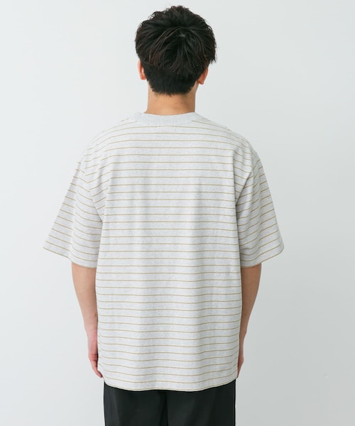URBAN RESEARCH DOORS(アーバンリサーチドアーズ)の「L.L.Bean JAPAN EDITION UNION SHORT-SLEEVE STRIPED T-SHIRTS(Tシャツ/カットソー・メンズ・OFF/GRN/BIRCH/CRM/SAX/ROSE/CORAL/MINT/NAVY/RED/CCL/PWK・M/L/XL)」の12枚目の写真