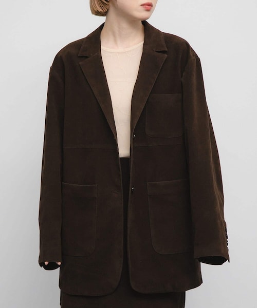 KBF（ケイビーエフ）の「パッチポケットテーラードジャケット（テーラードジャケット・レディース・D.BROWN/CAMEL/CAMEL2・one）」の19枚目の写真