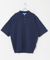URBAN RESEARCH DOORS | FORK&SPOON　ボーダーショートスリーブニットポロ(ニット/セーター)