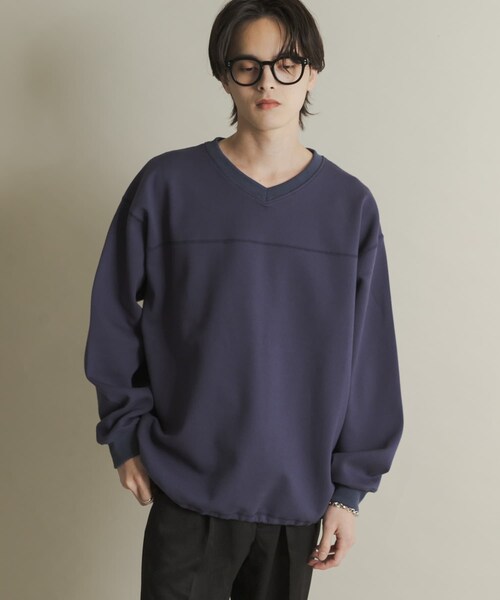 SENSE OF PLACE by URBAN RESEARCH(センスオブプレイスバイアーバンリサーチ)の「カノコVネックスウェット(スウェット・メンズ・BLACK/NAVY/BORDEAUX・M/L)」の15枚目の写真