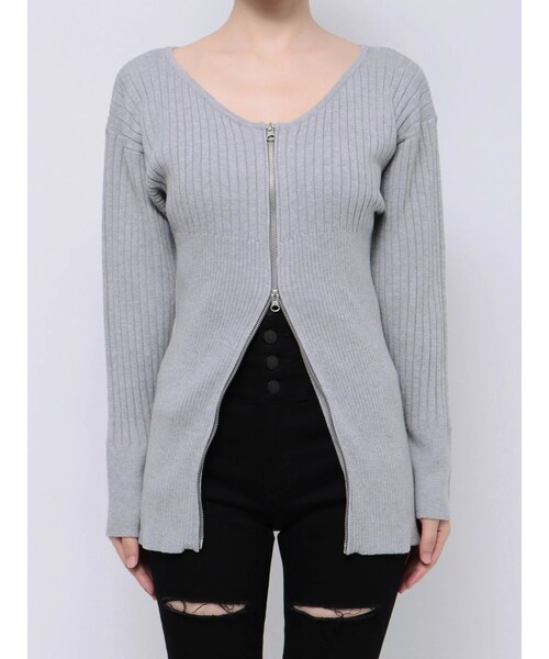 EMODA（エモダ）の「レースエッジフィットリブトップ（その他トップス・レディース・ブラック/グレー/アイボリー・F）」の15枚目の写真