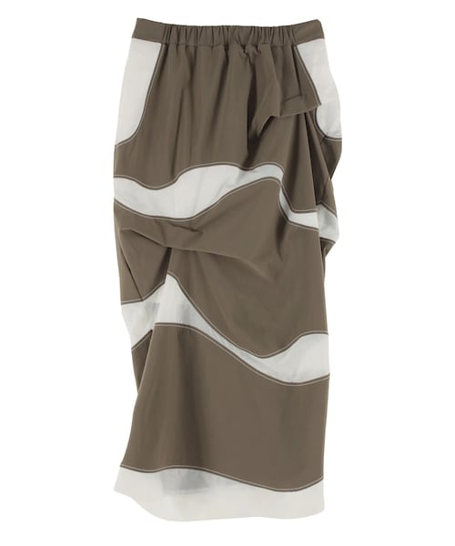 UN3D.（アンスリード）の「SHEER DOCKING SK（スカート・レディース・ホワイト/ブラック/ミックス・36/38）」の6枚目の写真