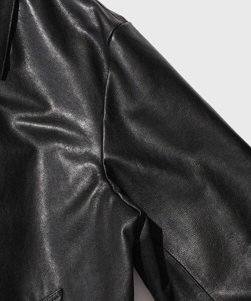 ADAM ET ROPE'(アダムエロペ)の「A-2 GOAT LEATHER BLOUSON(ライダースジャケット・メンズ・ブラック・L/M/S)」の14枚目の写真