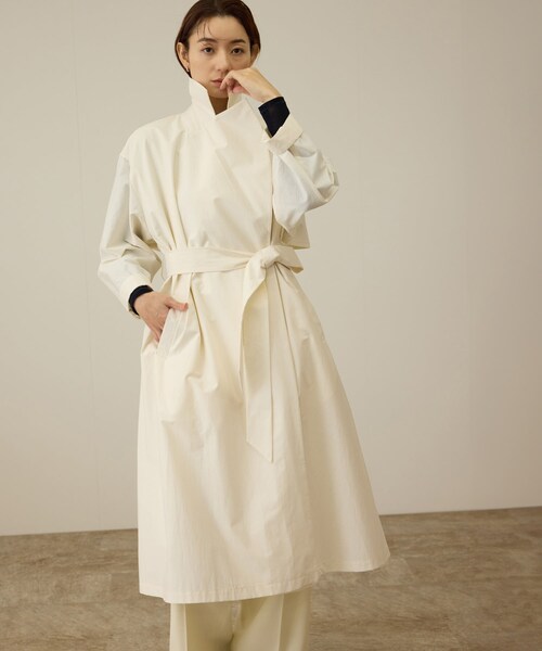 ROPE'（ロペ）の「【軽量】コットンポプリン スプリングコート（トレンチコート・レディース・オフホワイト/ベージュ・36/38）」の16枚目の写真