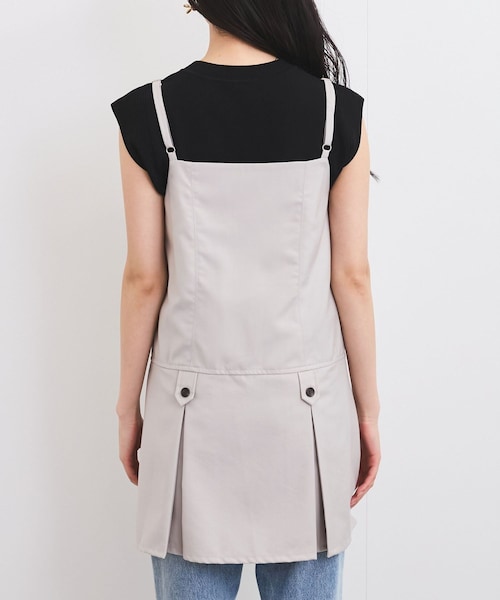 VIS（ビス）の「キャミソールミニワンピース（ワンピース・レディース・ライトグレー/カーキ・M/S）」の17枚目の写真