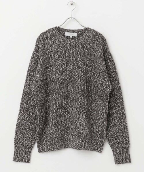 URBAN RESEARCH ROSSO（アーバンリサーチロッソ）の「『WEB限定』『XLサイズあり』スラブリブクルーネックニット（ニット/セーター・メンズ・NAVY/GRAY/BLACK/BROWN・S/M/L/XL）」の13枚目の写真