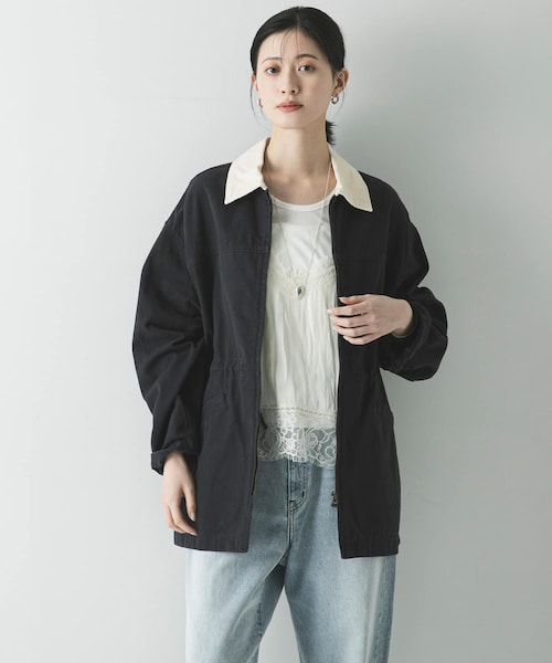 URBAN RESEARCH（アーバンリサーチ）の「ドロストカバーオール（カバーオール・レディース・NATURAL/PINK/NAVY・Free）」の2枚目の写真