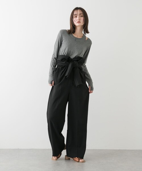 SENSE OF PLACE by URBAN RESEARCH(センスオブプレイスバイアーバンリサーチ)の「テーラードジャンプスーツ(サロペット/オーバーオール・レディース・BLACK/BEIGE・S/M)」の4枚目の写真