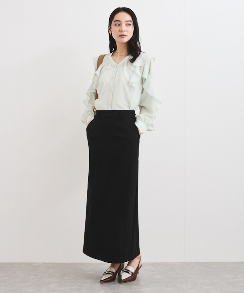 VIS(ビス)の「【洗える】Iラインロングスカート(スカート・レディース・ブラック/ベージュ系/サックス・M/S)」の19枚目の写真
