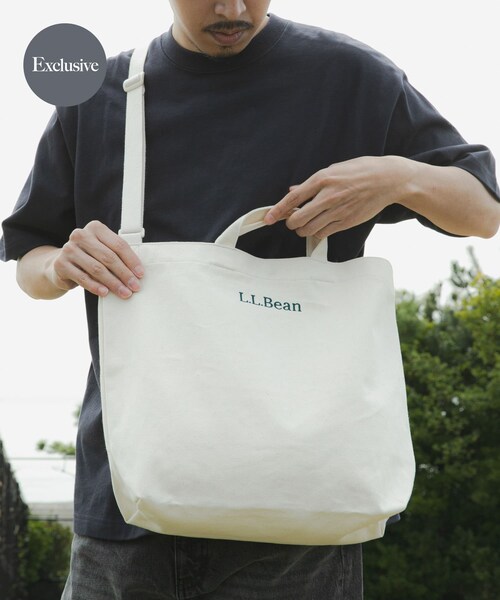 URBAN RESEARCH DOORS(アーバンリサーチドアーズ)の「『別注』L.L.Bean×DOORS Shoulder Strap Tote L(ショルダーバッグ・メンズ・Natural/Black/CarbonGray・one)」の4枚目の写真
