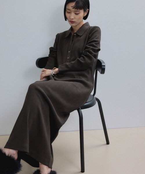 ADAM ET ROPE'(アダムエロペ)の「【WEB限定】ポロシャツワンピース(ワンピース・レディース・ブラック系/チャコール/ダークブラウン系/ネイビー系/ダークブラウン・M/S)」の16枚目の写真