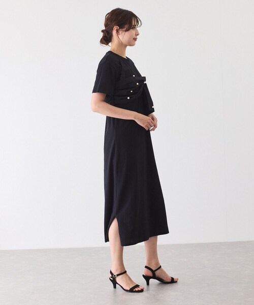 Jayro（ジャイロ）の「デコリボンパールドッキングワンピース（ワンピース・レディース・ブラック/グレー/ネイビー・M）」の17枚目の写真