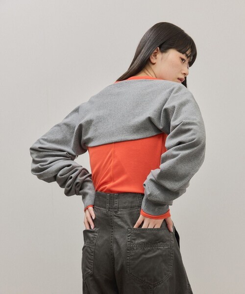 ADAM ET ROPE'（アダムエロペ）の「ボレロニットビスチェ（ベスト・レディース・ブラック/グレー・F）」の13枚目の写真