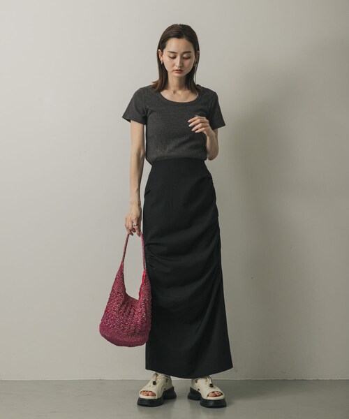 SENSE OF PLACE by URBAN RESEARCH（センスオブプレイスバイアーバンリサーチ）の「メタリックヤーンバッグ（ハンドバッグ・レディース・SILVER/CHARCOAL/MIX/RED・one）」の17枚目の写真