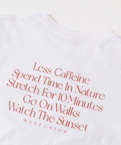 URBAN RESEARCH ROSSO（アーバンリサーチロッソ）の「WAVEUNION　SELF CARE IDEA T-SHIRTS（Tシャツ/カットソー・レディース・GRAY/WHITE/BEIGE・1）」の6枚目の写真