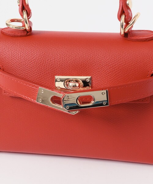URBAN RESEARCH ROSSO（アーバンリサーチロッソ）の「AULENTTI　クラスプ トップハンドル バッグ（ハンドバッグ・レディース・DK BROWN/RED・Free）」の12枚目の写真