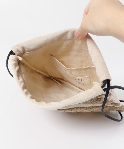 URBAN RESEARCH DOORS（アーバンリサーチドアーズ）の「『別注』beej×DOORS　巾着バッグ（ハンドバッグ・レディース・BEIGE/BLACK・-）」の9枚目の写真