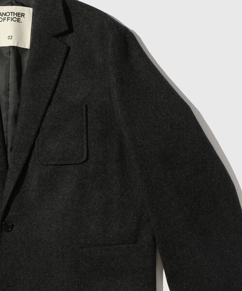 ADAM ET ROPE'(アダムエロペ)の「【ANOTHER OFFICE/アナザーオフィス】Santiago Cashmere Sports Jacket(テーラードジャケット・メンズ・ブラック/チャコール・1/2)」の7枚目の写真