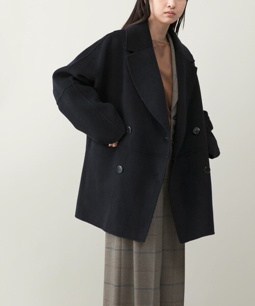 URBAN RESEARCH ROSSO（アーバンリサーチロッソ）の「『一部別注カラー』YENN　DOUBLE FACE PEA COAT（その他アウター・レディース・別注DNAVY/BROWN/CHARCOAL・FREE）」の18枚目の写真
