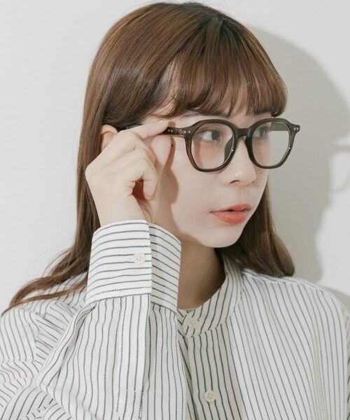 SMELLY（スメリー）の「オクタゴンフレームダテメガネ（メガネ・レディース・BLK/DEMI/OLV・-）」の18枚目の写真