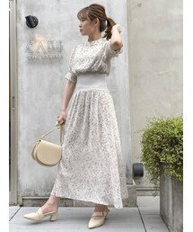 dazzlin | ウエストマークプリントワンピース(ワンピース)