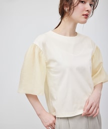 ROPE' | オーガンジー袖カットソー(Tシャツ/カットソー)
