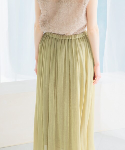 URBAN RESEARCH ROSSO（アーバンリサーチロッソ）の「グロッシーギャザーフレアスカート（スカート・レディース・PISTACHIO/ORANGE/NAVY・FREE）」の13枚目の写真