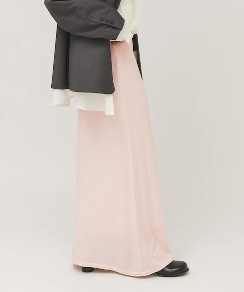 KBF(ケイビーエフ)の「Iラインニットスカート(スカート・レディース・IVORY/L.PINK・One)」の18枚目の写真