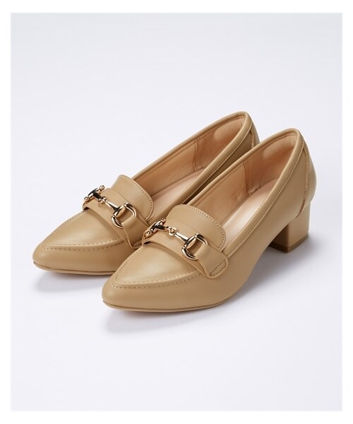 nissen（ニッセン）の「【ゆったり幅広】ビット付ポインテッドトゥローファーパンプス（ワイズ４E）（パンプス・メンズ・黒/ベージュ/グレージュ(エナメル調)・M=23.0~23.5cm/4E/L=24.0~24.5cm/4E/LL=25.0~25.5cm/4E/3L=26.0~26.5cm/4E）」の6枚目の写真