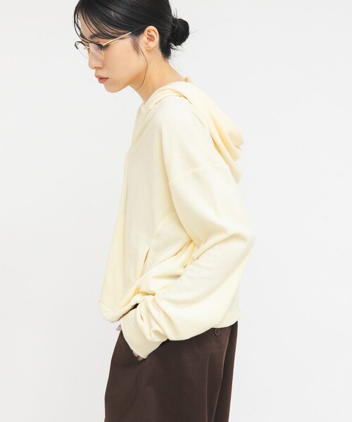 KBF（ケイビーエフ）の「リングドットパイルフーディー（パーカー・レディース・IVORY/TOP GRAY/KHAKI・One）」の7枚目の写真