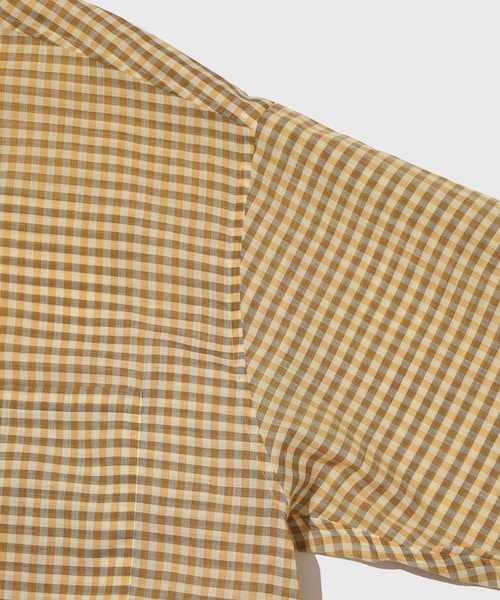 ADAM ET ROPE'（アダムエロペ）の「【AURALEE/オーラリー】AIRY LIGHT COTTON CHECK BIG SHIRT（シャツ/ブラウス・メンズ・ダークブラウン/イエロー・3/4）」の8枚目の写真