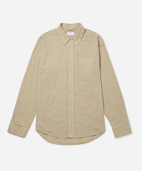Saturdays NYC（サタデーズ ニューヨークシティ ）の「LUIS CHECK LS SHIRT（シャツ/ブラウス・レディース・ベージュ/ネイビー・L/M/S/XL）」の6枚目の写真
