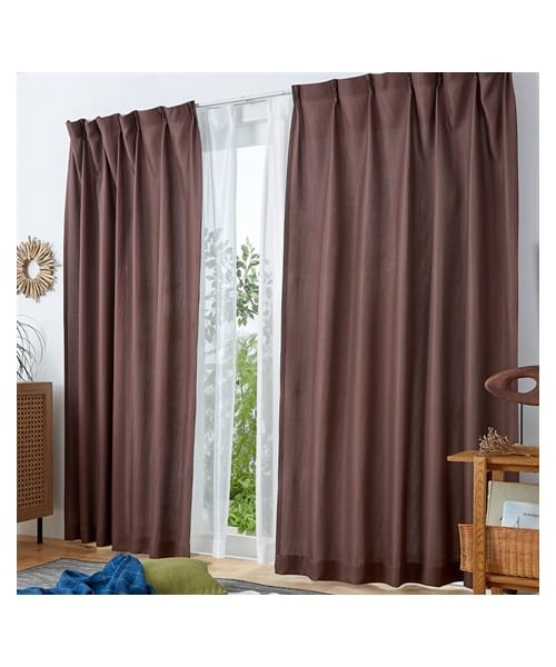 nissen（ニッセン）の「【カーテンセット】カーテン＆レース４枚セット｜ワッフル（家具・メンズ・イエロー/ベージュ/アイボリー/ピンク/ラベンダー/ライトブルー/ライトグリーン/ブラウン/赤/グレー/グレージュ/グリーン/ネイビー・11=幅100×長さ110cm×4枚/12=幅100×長さ135cm×4枚/13=幅100×長さ150cm×4枚/14=幅100×長さ178cm×4枚/15=幅100×長さ185cm×4枚/16=幅100×長さ200cm×4枚/17=幅100×長さ230cm×4枚/24=幅150×長さ178cm×4枚/10=幅100×長さ90cm×4枚）」の20枚目の写真