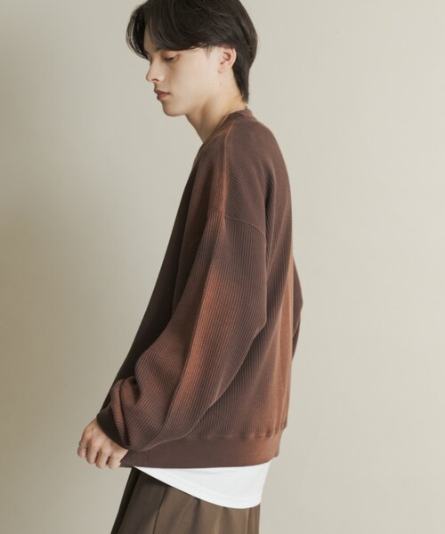 SENSE OF PLACE by URBAN RESEARCH(センスオブプレイスバイアーバンリサーチ)の「フェードワッフルバルーンスウェット(スウェット・メンズ・BLACK/BROWN/BLUE・M/L)」の20枚目の写真