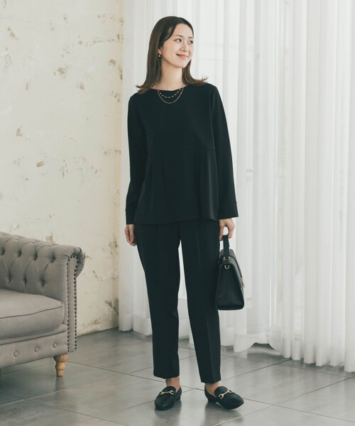URBAN RESEARCH DOORS(アーバンリサーチドアーズ)の「ペプラムトップスセットアップ(セットアップ・レディース・NAVY/BLACK・S/M)」の10枚目の写真