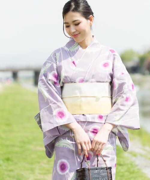 URBAN RESEARCH ROSSO（アーバンリサーチロッソ）の「浴衣 たんぽぽ（着物・メンズ・紫・FREE）」の3枚目の写真
