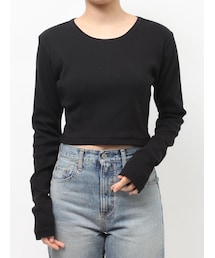 Ungrid | フィットショートロングスリーブTee(Tシャツ/カットソー)