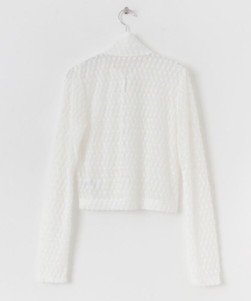 KBF(ケイビーエフ)の「フロントZIPフェザーロングTEE(Tシャツ/カットソー・レディース・BLACK/OFF・one)」の13枚目の写真