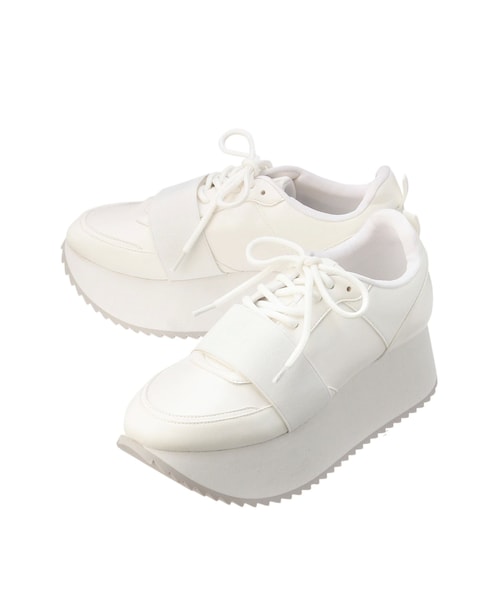 ELENDEEK（エレンディーク）の「PLATFORM SOLE SNEAKERS（スニーカー・レディース・オフホワイト/ブラック/ベージュ/シルバー・36/37/38）」の7枚目の写真