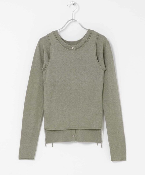 THE GOODLAND MARKET（ザグッドランドマーケット）の「cwtch　LAYERED KNIT TOPS（カーディガン/ボレロ・レディース・NAVY/RED/SAGE/B.GRAY/KHAKI・Free）」の22枚目の写真