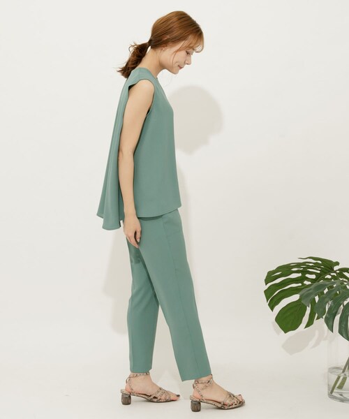 SENSE OF PLACE by URBAN RESEARCH（センスオブプレイスバイアーバンリサーチ）の「バックフレアセットアップ(テーパード)（セットアップ・レディース・GREIGE/GREEN/NAVY・S/M）」の18枚目の写真