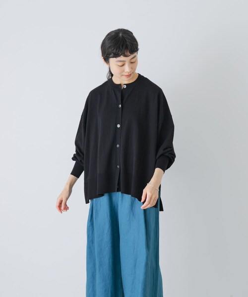 かぐれ(カグレ)の「ハイツイストコットンワイドカーディガン(カーディガン/ボレロ・レディース・BLACK/GRAY/NAVY・Free)」の5枚目の写真