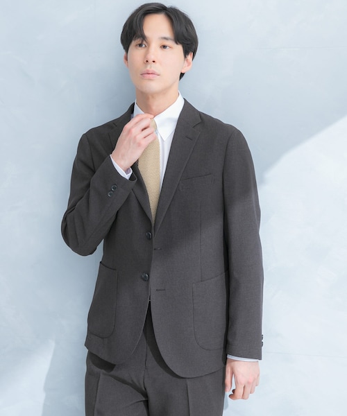 URBAN RESEARCH DOORS(アーバンリサーチドアーズ)の「LIFE STYLE TAILOR リネンライク千鳥柄コンフォータブルジャケット(テーラードジャケット・メンズ・GRAY/BROWN・S/M/L/XL)」の2枚目の写真