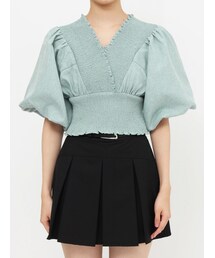 EMODA | SHIRRING MINI TOP(Tシャツ/カットソー)
