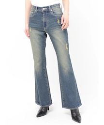 EVRIS | ヴィンテージライクダメージフレアデニムパンツ(デニムパンツ)